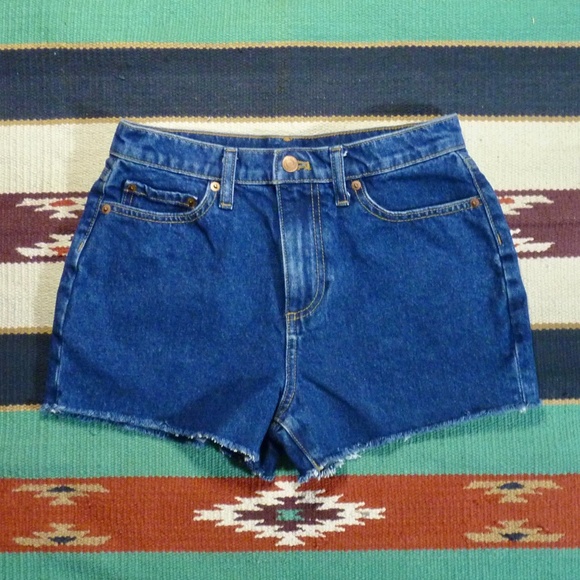 PINK Victoria's Secret Blue Denim Jean Shorts Size 26 - Picture 1 of 8